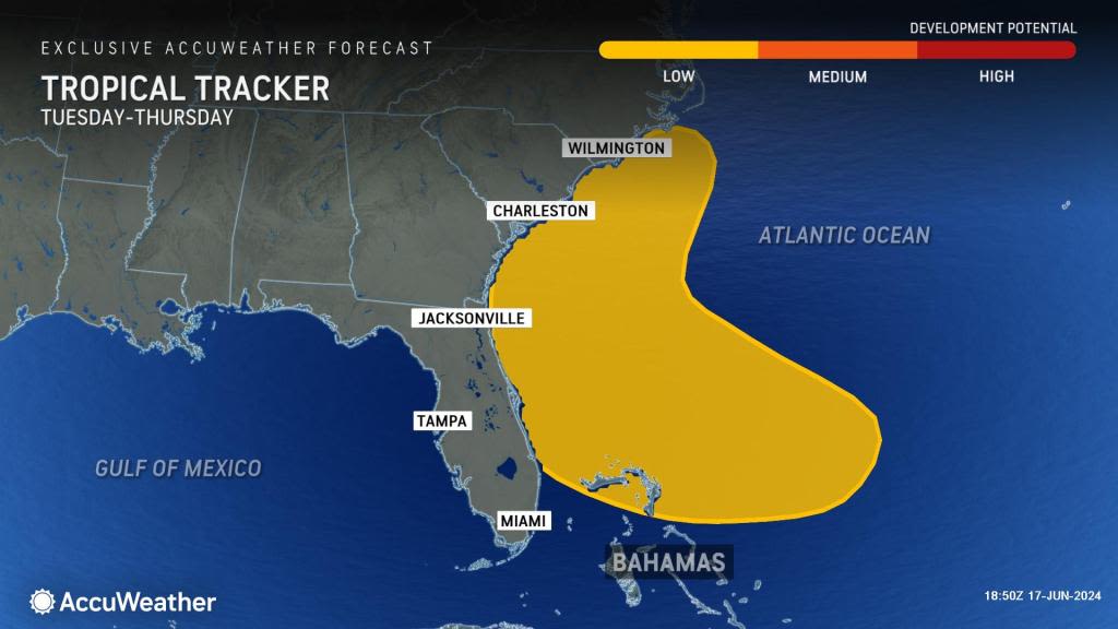 Tropical threat may bring downpours to Florida, Southeast