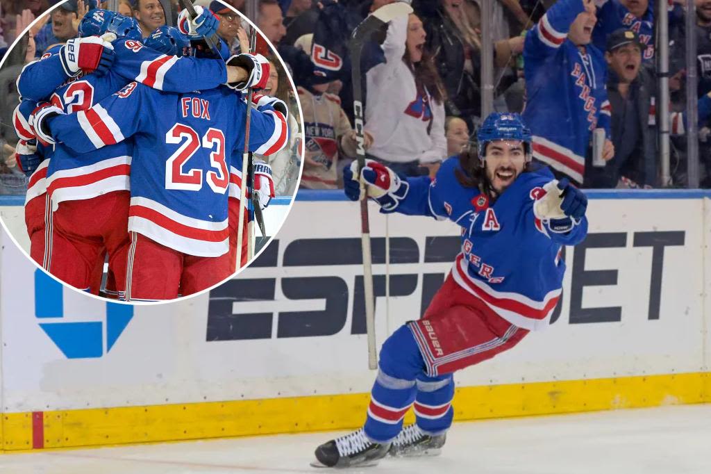 Rangers’ top stars, power play spark testy Game 1 win over Hurricanes