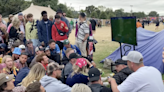 Louis Tomlinson sets up TV at Glastonbury for fans to watch England game