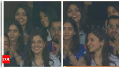 Anushka Sharma makes FIRST public appearance after son Akaay's birth as she cheers for Virat Kohli in Bengaluru stadium- See photos | - Times of India