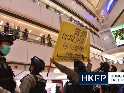 Hong Kong student charged with unlawful assembly over shopping mall protest 4 years ago