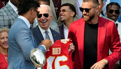 Biden is hosting the Kansas City Chiefs minus Taylor Swift to celebrate the team's Super Bowl title