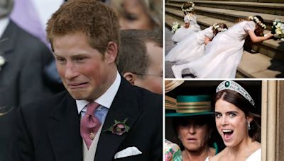 Candid royal wedding photos! When Princess Charlotte, Prince Harry & more were caught off guard