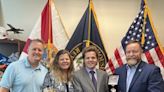 Florida Congressman Aaron Bean presents Congressional award to Fleming Island student