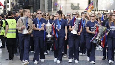 La celebración del Barça femenino, en imágenes