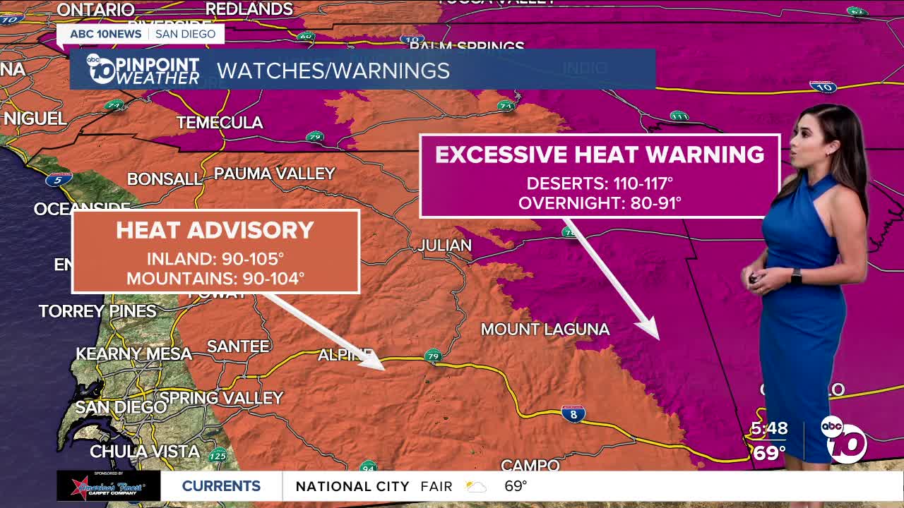 San Diego's Weather Forecast for August 5, 2024: Extreme heat continues to blanket interior parts of county