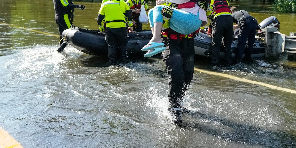 Heavy rains over Texas have led to water rescues, school cancellations and orders to evacuate