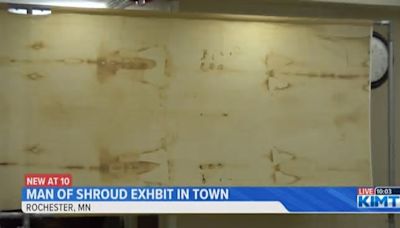 Shroud of Turin replica on display at St. Pius X Catholic Church