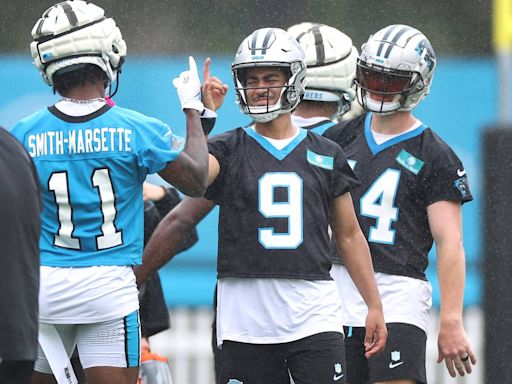 Panthers training camp report: Bryce Young makes big plays, one blunder in Sunday workout