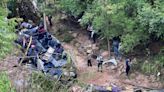 Toddler among 29 people dead after bus veers off road and crashes into gully in Mexico