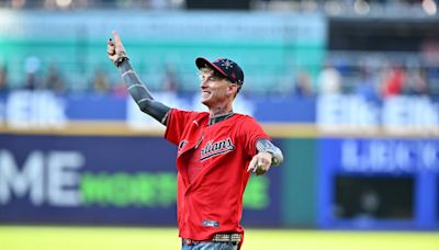 Machine Gun Kelly’s Way-Off First Pitch At Cleveland Guardians Game Was Strictly For the Fans