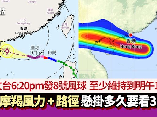 颱風摩羯｜天文台：8號風球至少維持到明午12時 何時落波看3因素