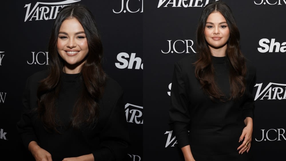 Selena Gomez Puts Autumnal Spin on the Little Black Dress in Anine Bing at 2024 Toronto International Film Festival Red Carpet