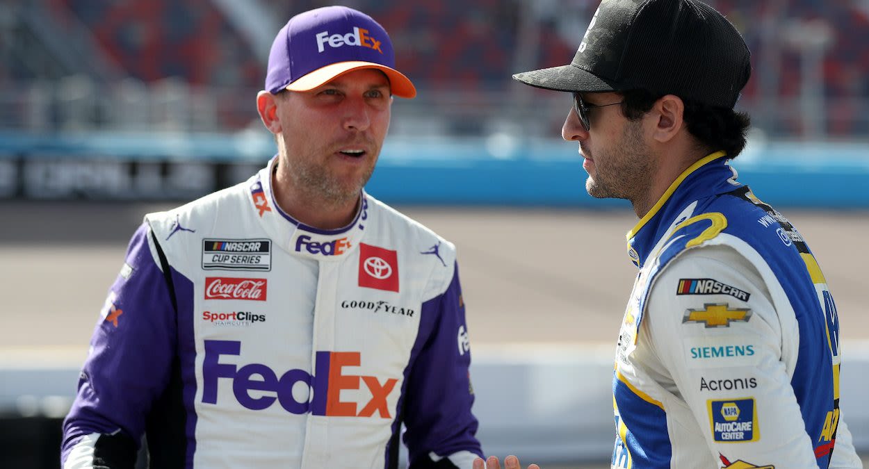 Denny Hamlin Praises Chase Elliott's Honesty After 23XI Racing Member's Mistake