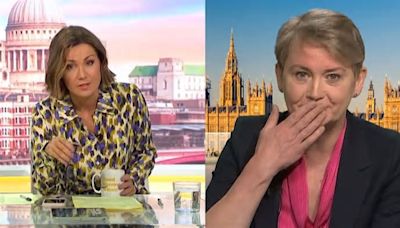 Moment Susanna Reid is forced to apologise as Labour MP Yvette Cooper swears on Good Morning Britain