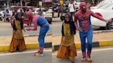 Video: 'Spider-Man' Helps Elderly Woman Cross Busy Road In Jaipur; Netizens React 'Ye Hui Na Spider-Man Wali Baat'