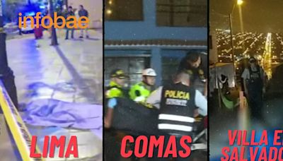 Madrugada sangrienta en Lima: sicarios asesinan a 4 personas en diferentes distritos de la capital