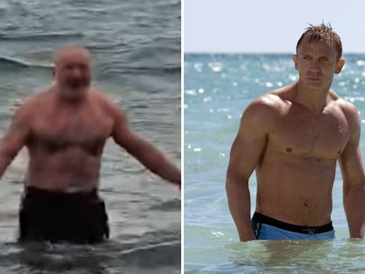 Rangers hero Ally McCoist earns Daniel Craig comparison as he strolls out of sea