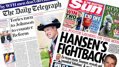 Scotland's papers: 'Tories turn to Johnson' and 'Hansen's fightback'