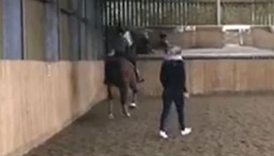 Video shows British Olympian Charlotte Dujardin whipping horse in training session