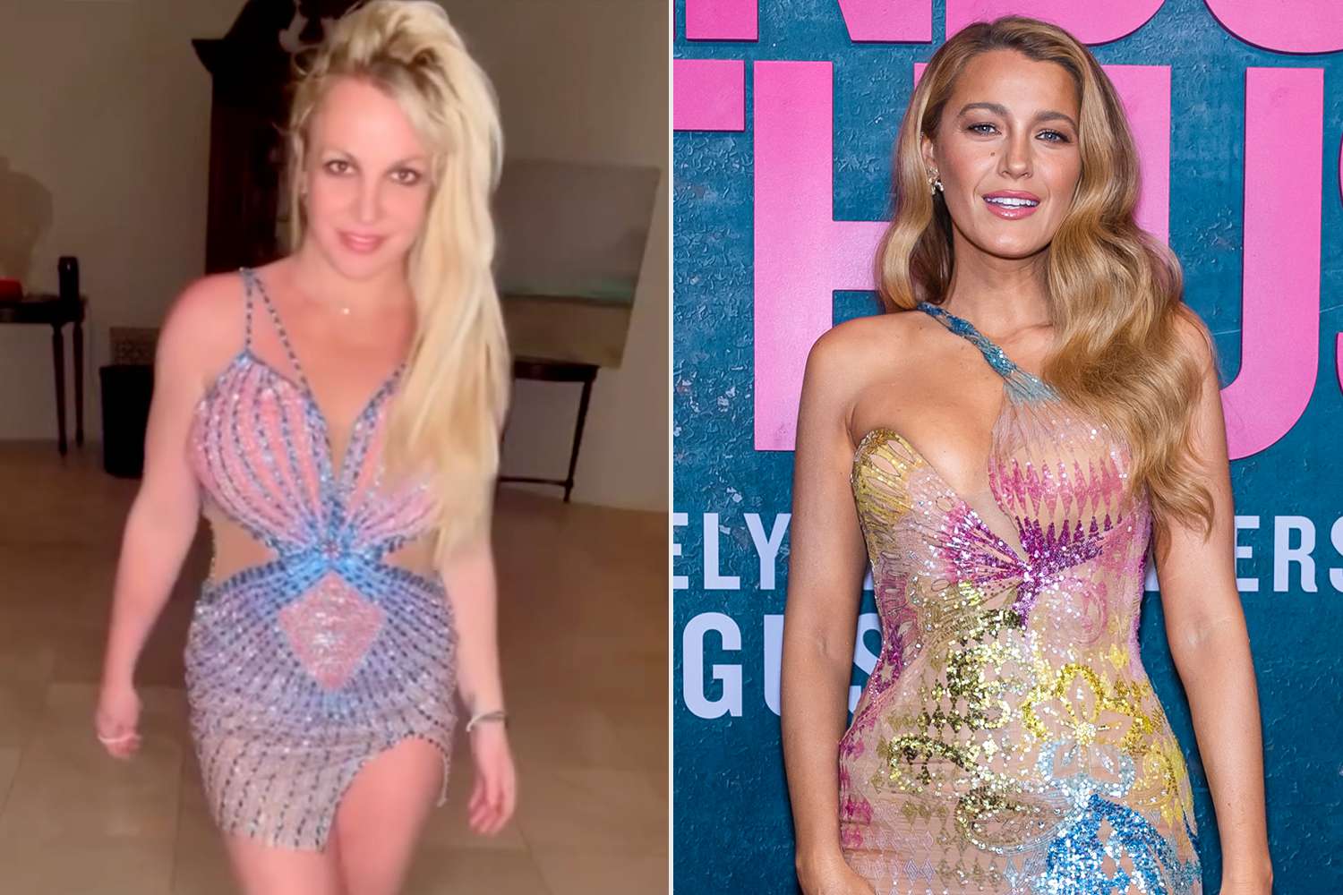 Britney Spears Debuts 'Updated' Version of Her 2002 Versace Gown Worn by Blake Lively: 'I Like It Way Better'