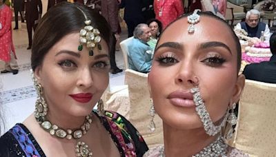 Kim Kardashian clicks selfie with Indian ‘queen’ Aishwarya Rai Bachchan at the Ambani wedding