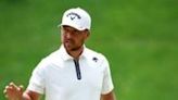 Xander Schauffele fired a four-under par 67 to grab the lead at the storm-hit PGA Wells Fargo Championship