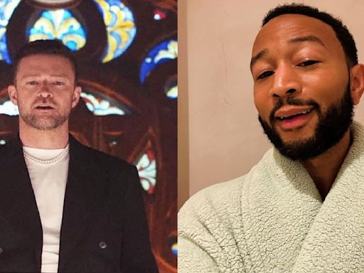 Justin Timberlake Hugs John Legend; Gives Him A Shoutout In The Middle Of His Concert