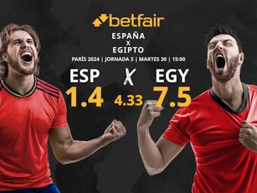 España vs. Egipto: horario, TV, pronósticos, estadísticas y clasificación