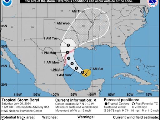 Texas on alert as Beryl churns closer; landfall as hurricane likely