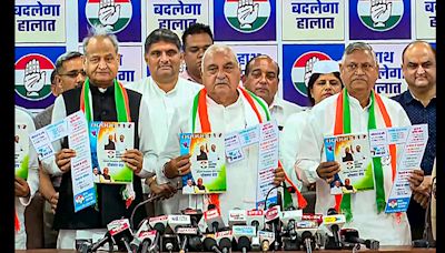 ₹2 cr for martyrs, task force for drug menace among Congress’ poll promises in Haryana