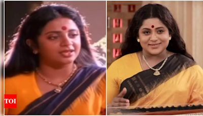 Watch: Veena Nair pays tribute to late actress Sreevidya with iconic recreation - Times of India