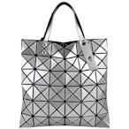 ISSEY MIYAKE 三宅一生 BAOBAO 銀色亮面三角格6x6手提包