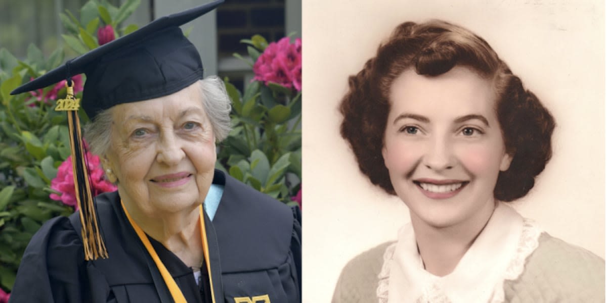 91-year-old graduates from college more than 70 years after she first became a student