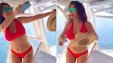 Salma Hayek Parties in Red Bikini as She Celebrates 56th Birthday During Boat Outing