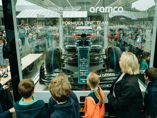 Formula One's Aston Martin make a special pitstop to a local school | ITV News