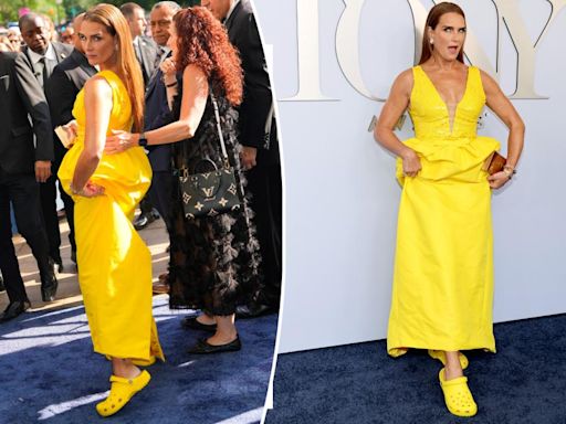 Brooke Shields swaps heels for yellow Crocs on Tony Awards 2024 red carpet