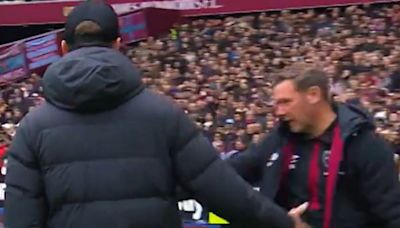 Fans spot West Ham coach Nolan's classy gesture before hugging Jurgen Klopp