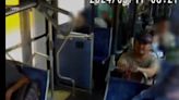 Surveillance camera captures attack on city bus