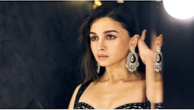 PICS: Alia Bhatt looks oh-so-beautiful in black lehenga as she decks up for Anant-Radhika’s Sangeet; fans ask ‘Where is Ranbir Kapoor?’