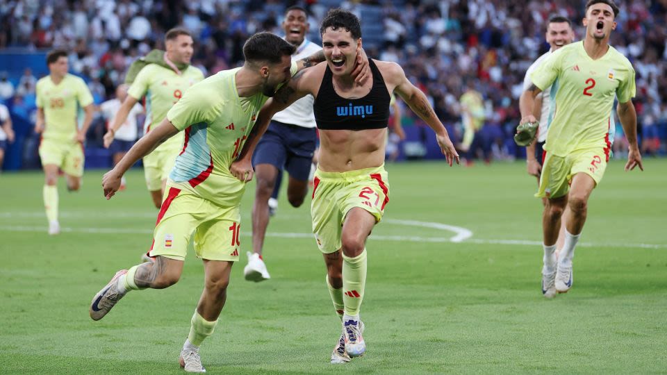 Spain beats host France 5-3 after extra time in enthralling men’s soccer gold medal match