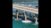 High winds send 30-foot sailboat crashing into Florida bridge, where it sinks