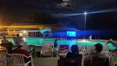 Dive-In Movie night a splash in Mineral Wells with a full pool for, "Finding Nemo"