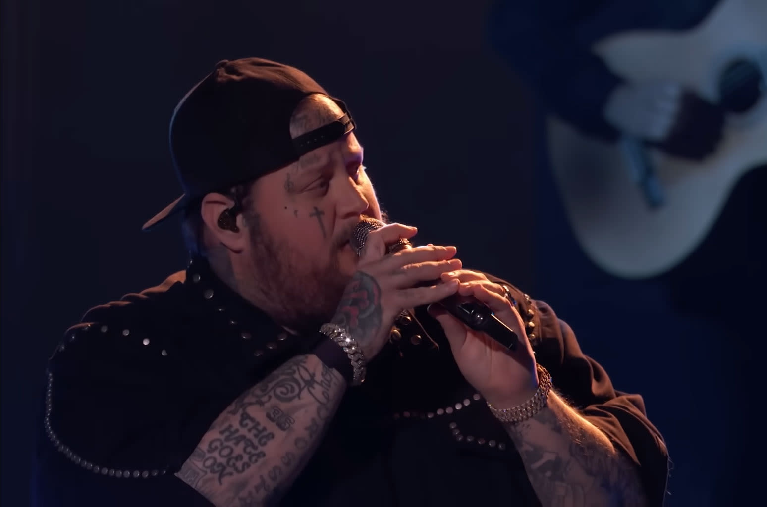 Watch Jelly Roll Debut Vulnerable New Song ‘I Am Not OK’ on ‘The Voice’ Finale