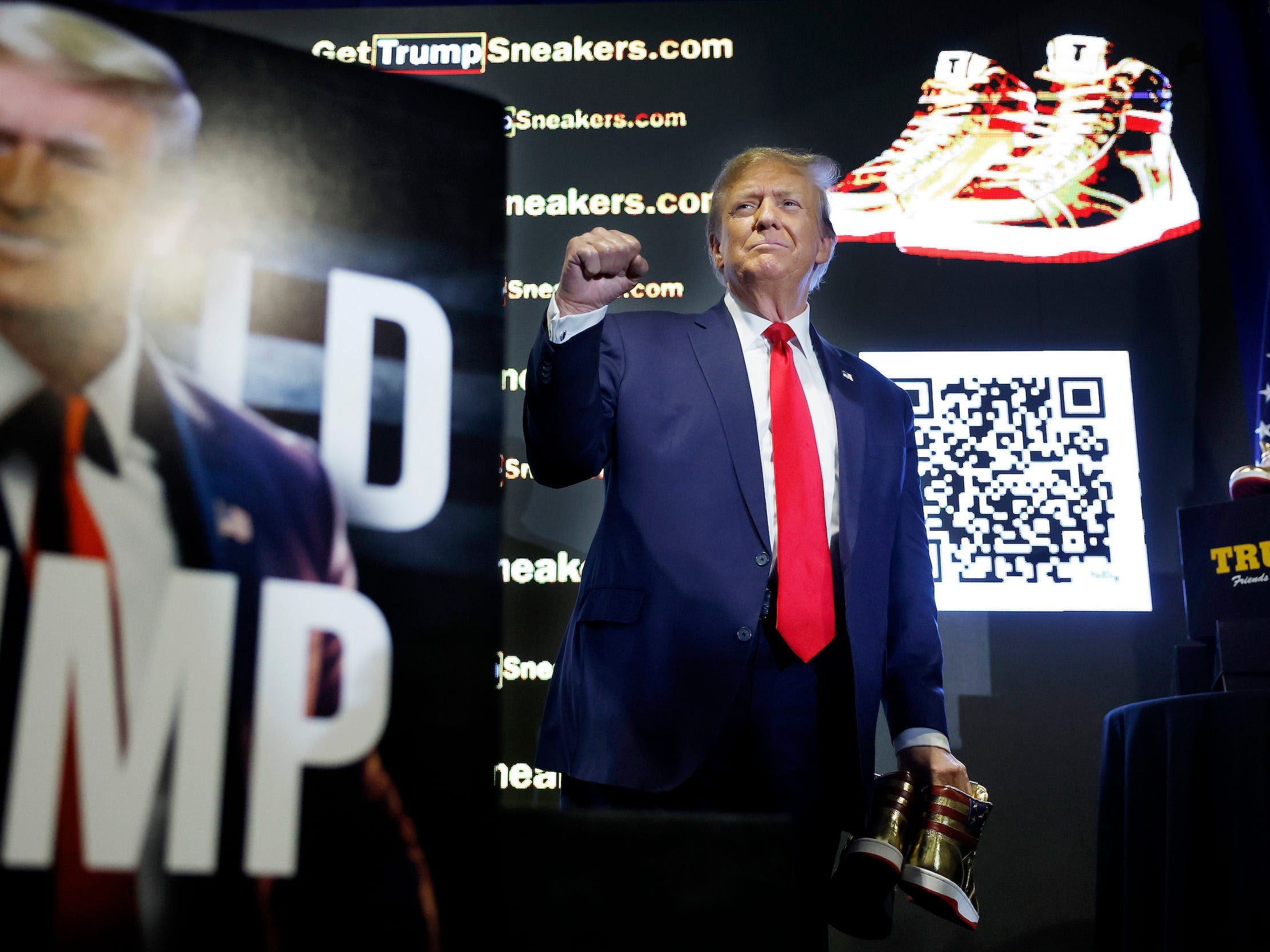 Trump is selling sneakers, bibles, and other odd products while he campaigns. Here's a look at all the items he's hawking.