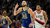 Golden State Warriors down Portland Trail Blazers to enter three-way tie in thrilling Play-In race