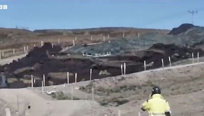 Watch: Landslide brings work at Shetland wind farm to a standstill