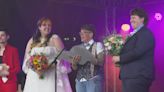 Couple marry on Pride stage in potential 'world first' wedding | ITV News