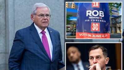 ‘Gold Bar Bob’ Menendez’s son Rob tries to hide family surname on campaign posters