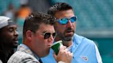 Tennessee Titans coach Mike Vrabel, GM Jon Robinson speaking at Nashville Sports Council lunch